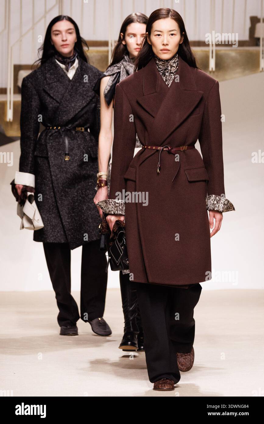 A model walks the runway at the Tod's fashion show during the Milan ...