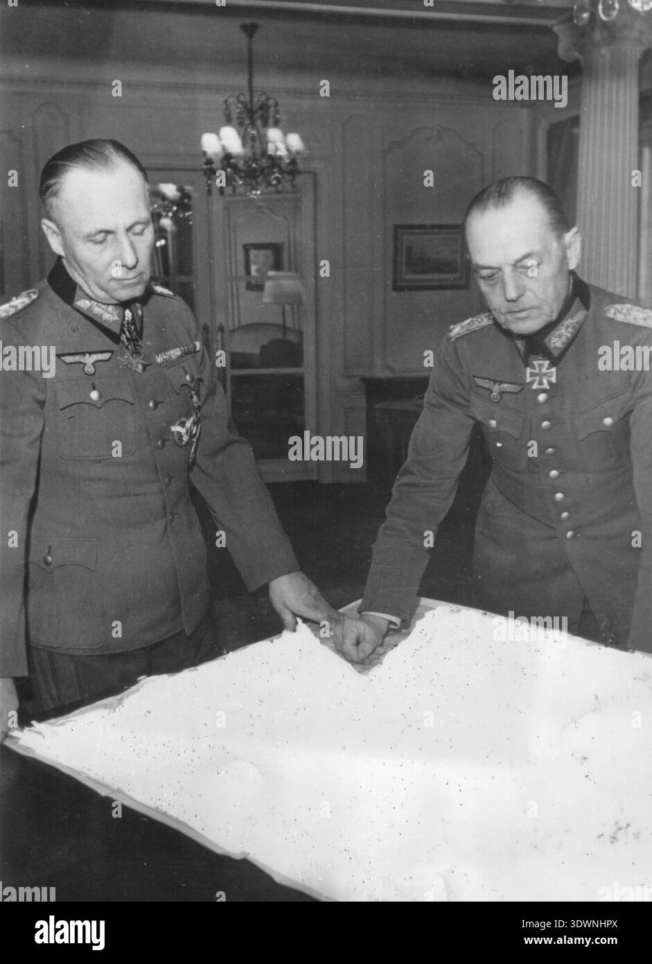 Rundstedt Rommel Marshal Erwin Rommel (left) and Marshal Gerd von Rundstedt examine the ...