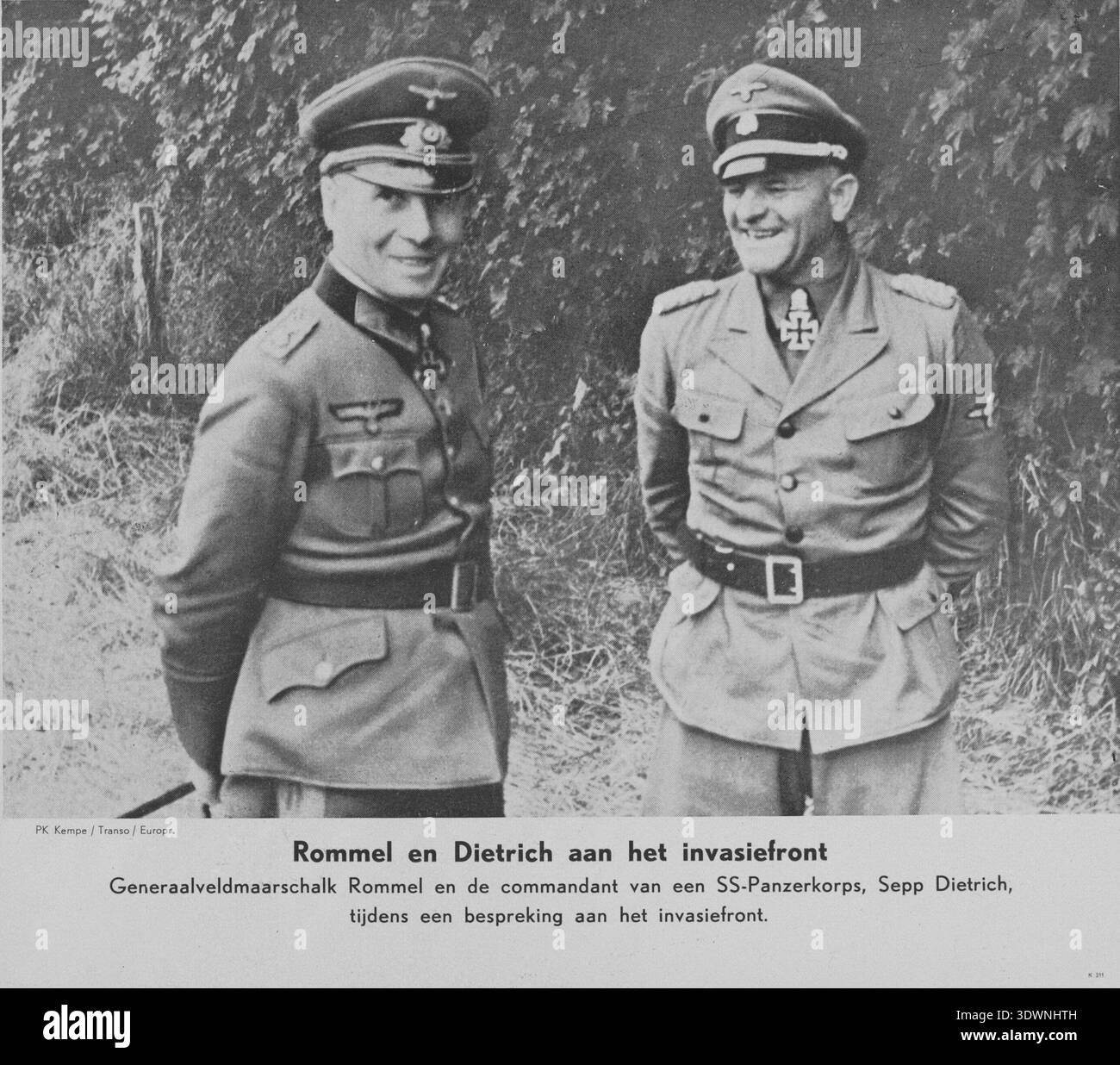 General Field Marshal Rommel and the commander of an SS-Panzer Corps ...