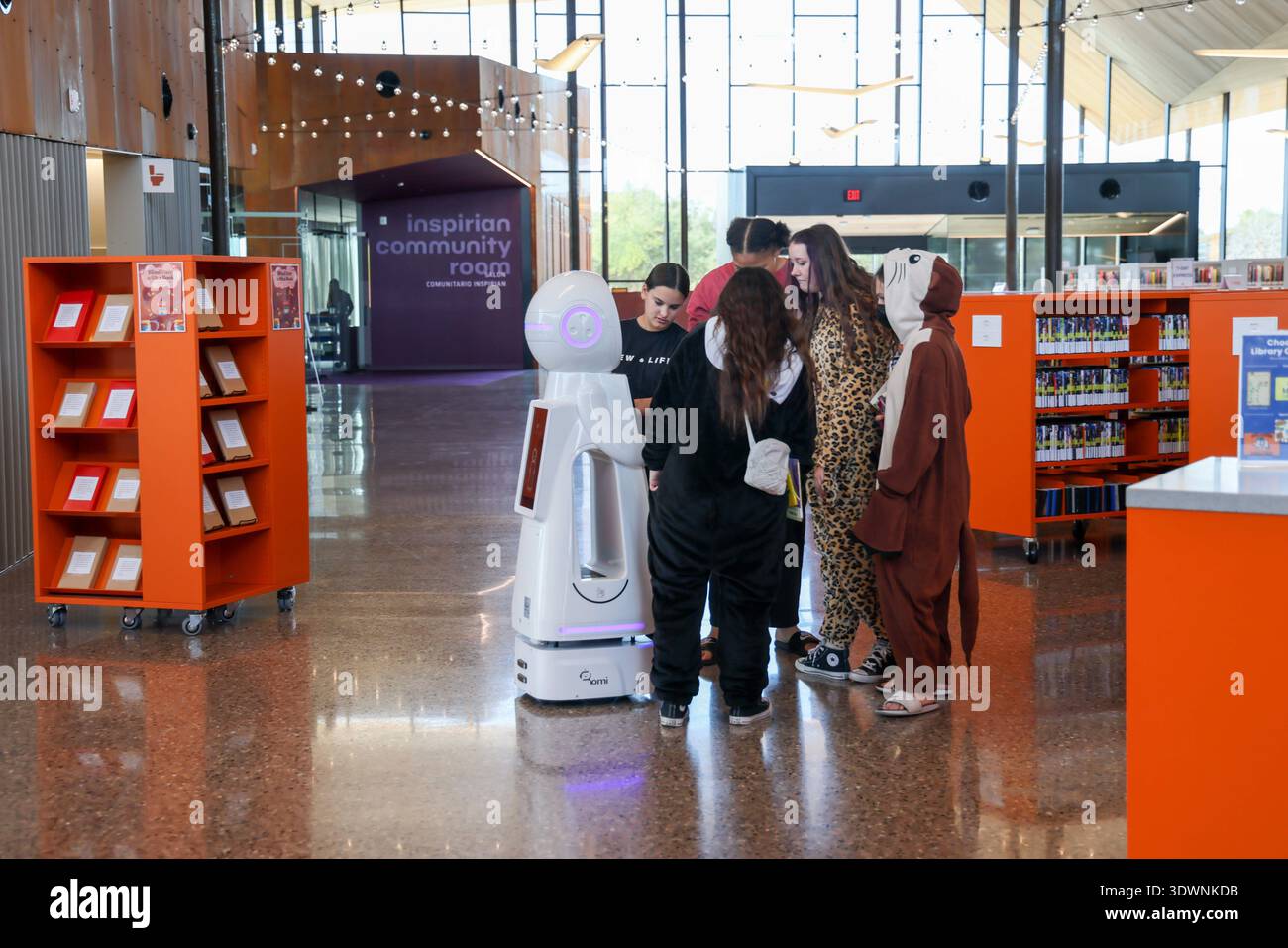 Romni, the mobile library robot, designed by Biblliotheca, is being ...