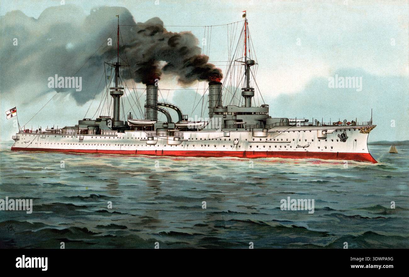 german world war 1 battleship sms kaiser Stock Photo - Alamy