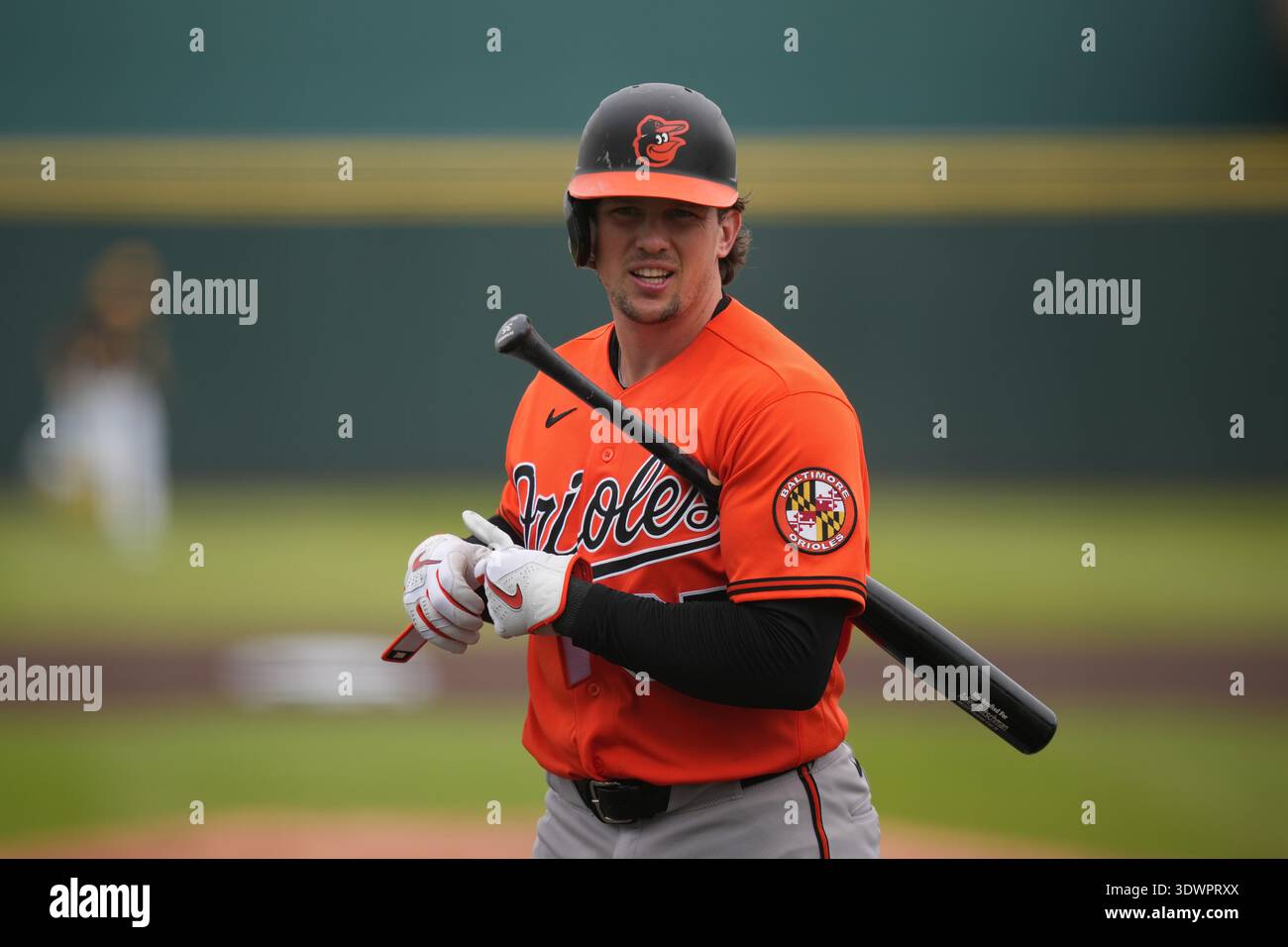 Baltimore Orioles' Adley Rutschman plays during a spring training ...