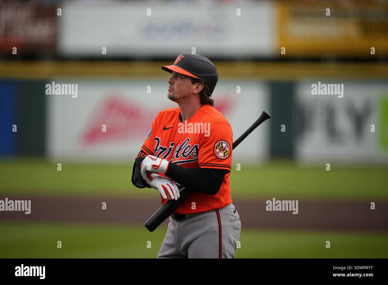 Baltimore Orioles' Adley Rutschman plays during a spring training ...