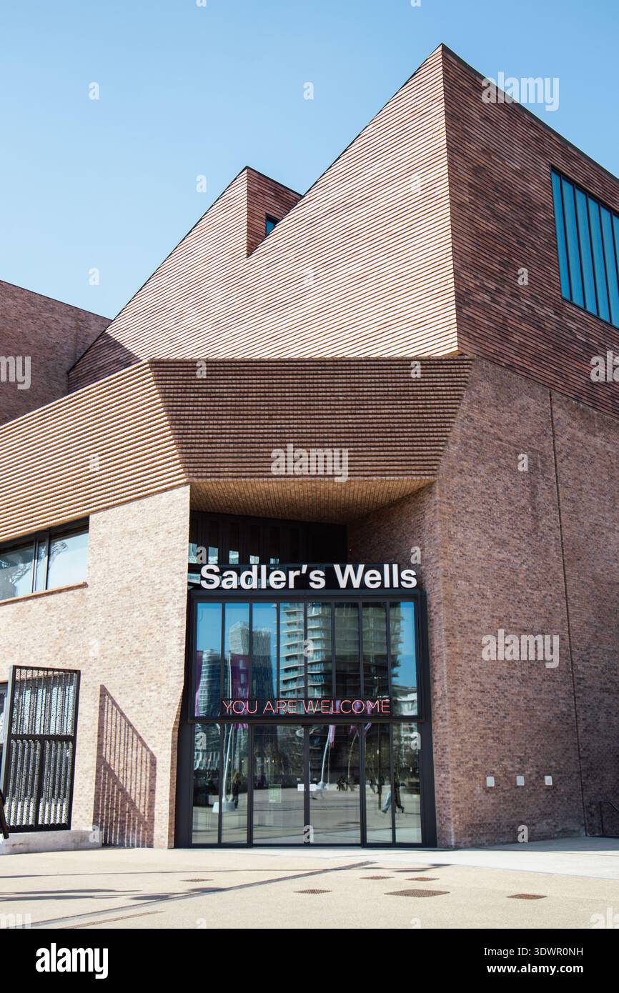 Sadler's Wells East theatre building on the East Bank, Stratford, London, England Stock Photo