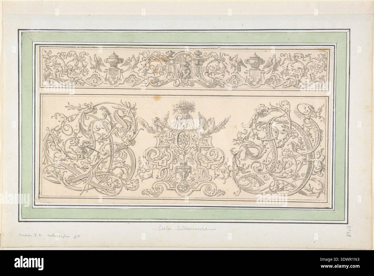 Rococo cartouche hi-res stock photography and images - Alamy