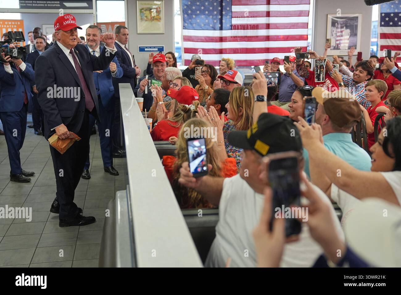 Matt Rourke Ap President Donald Trump visits a Whataburger restaurant in Corpus ...