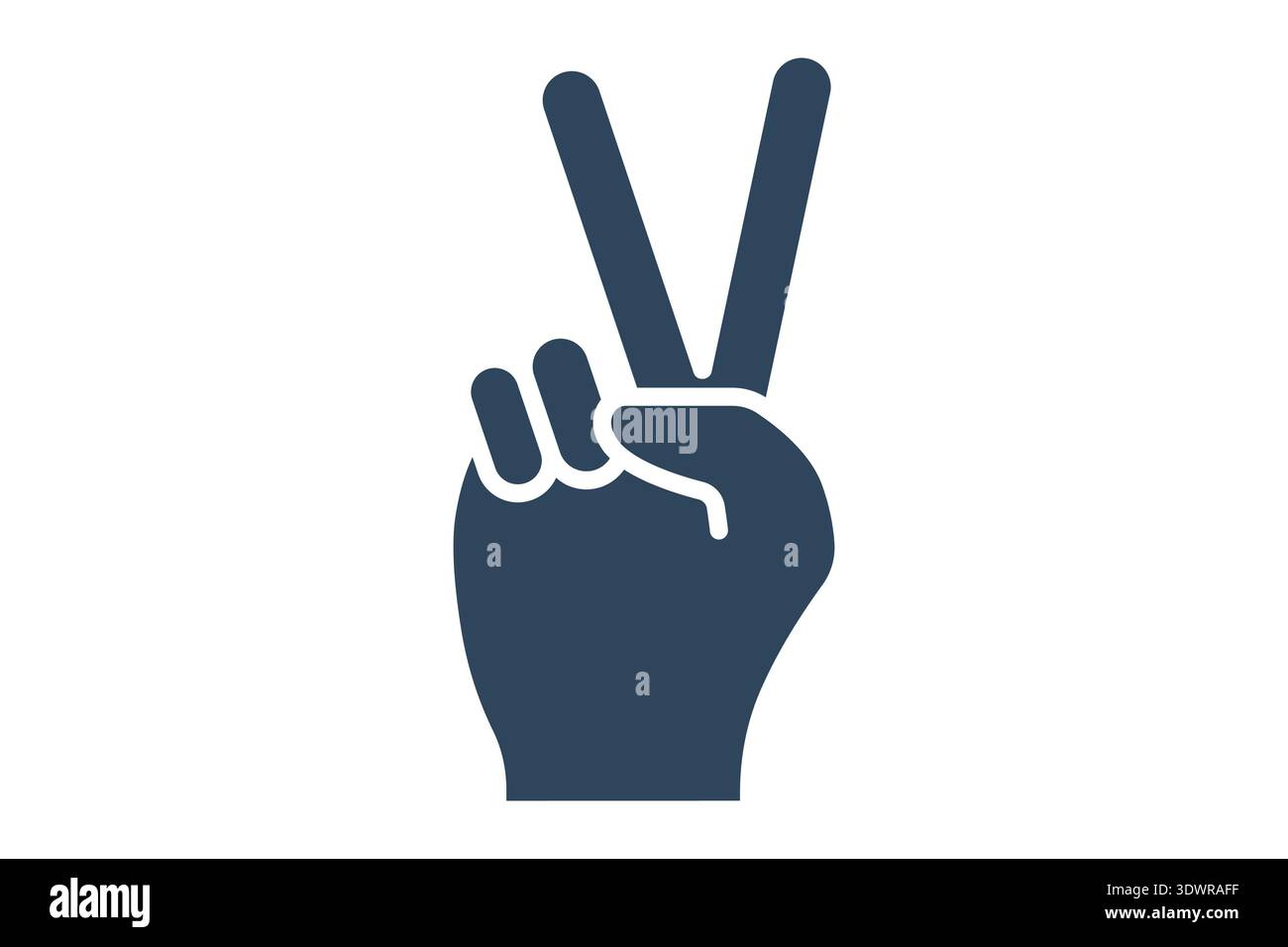 Victory solid icon. Icon related to success. success elements vector illustration Stock Vector
