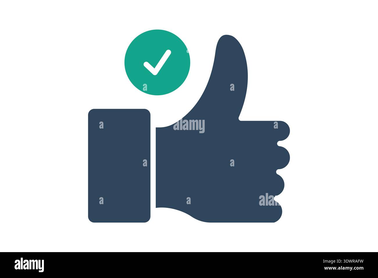 Thumb up solid icon. Icon related to good. success elements vector illustration Stock Vector
