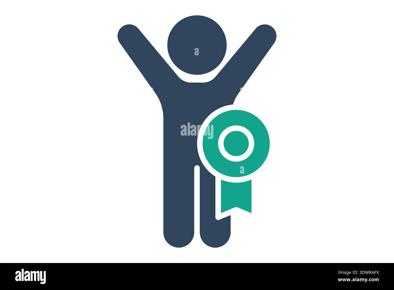 Achievement solid icon. Icon related to award. success elements vector illustration Stock Vector