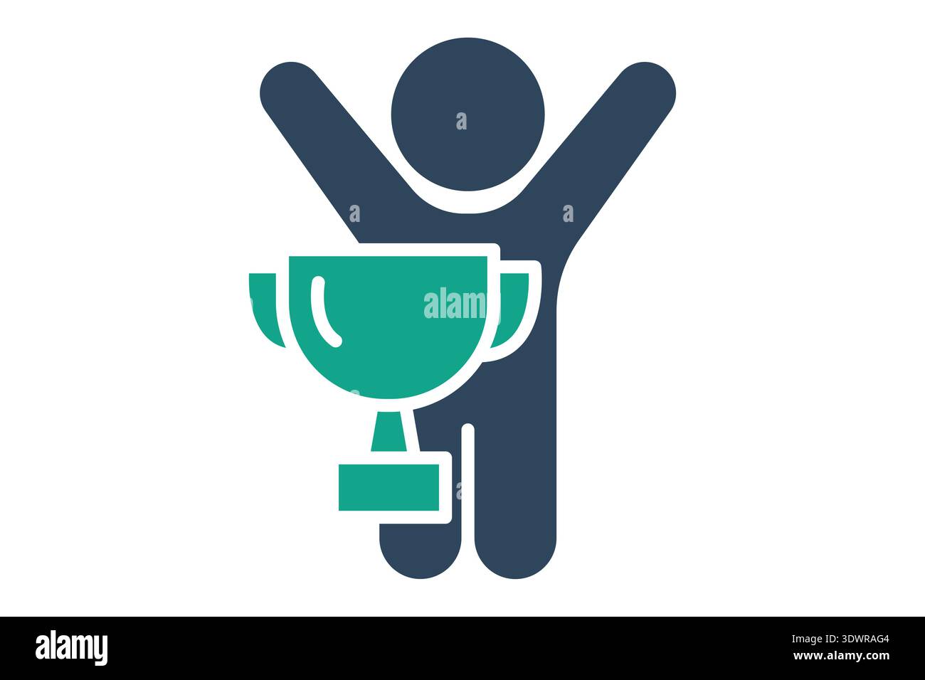 Winner solid icon. Icon related to success. success elements vector illustration Stock Vector