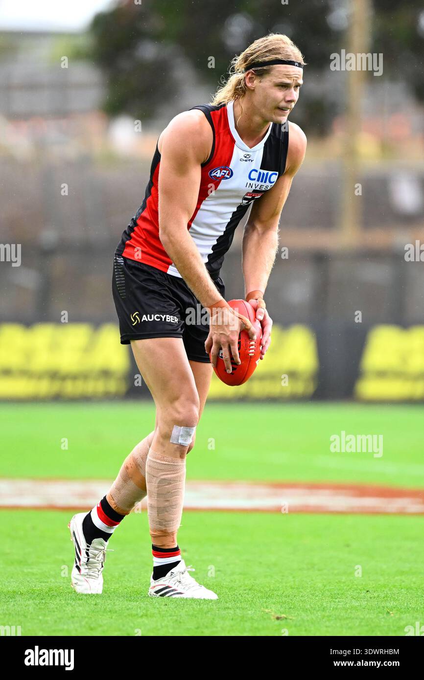 during the AFL Community Series match between the St Kilda Saints and ...