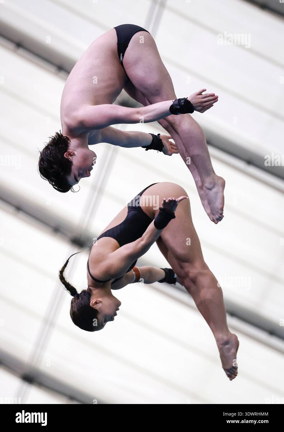 Canada‚Äôs Katelyn Fung, left, and Matt Cullen compete in the FINA ...