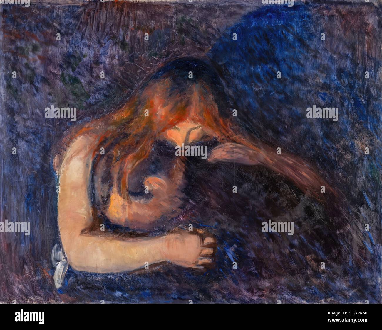 Edvard Munch – The Vampire, 1893 – Norwegian Symbolist Oil Painting ...