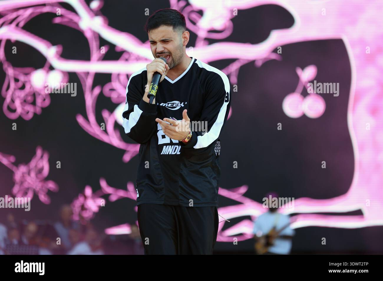 Hungarian Rapper Hungarian musician and rapper Beton Hofi performs at Sziget Festival ...