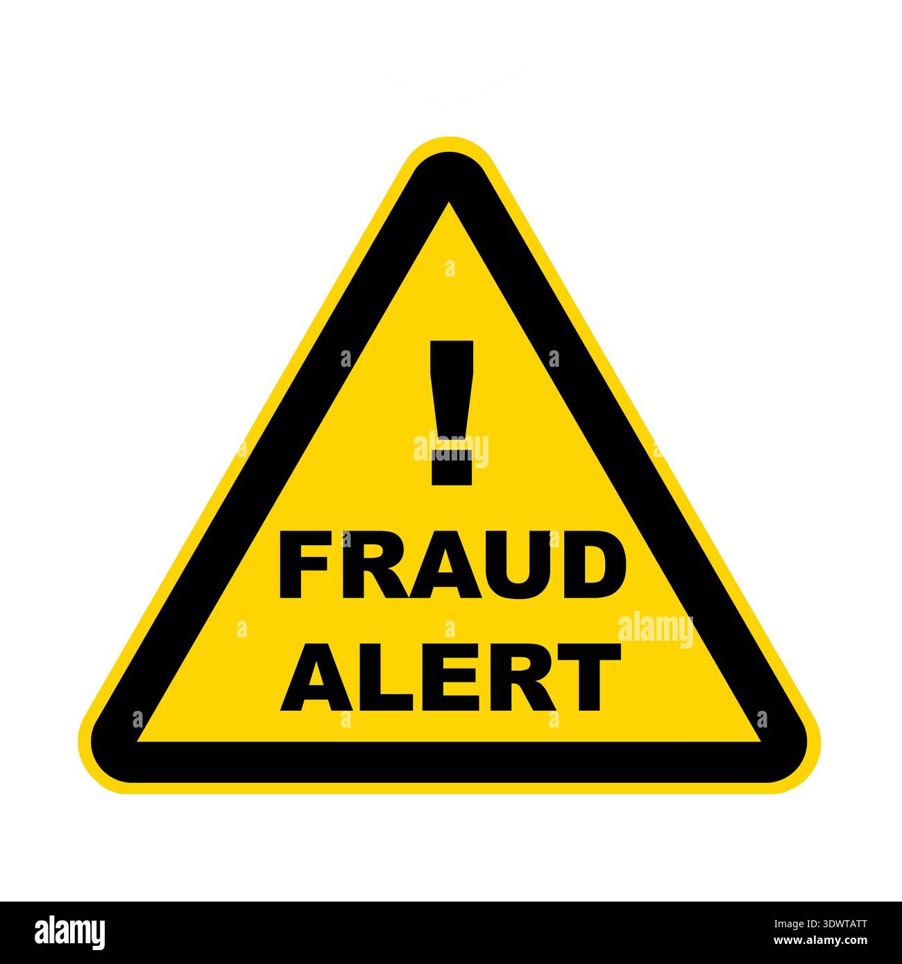 A fraud alert warning danger sign Stock Photo - Alamy