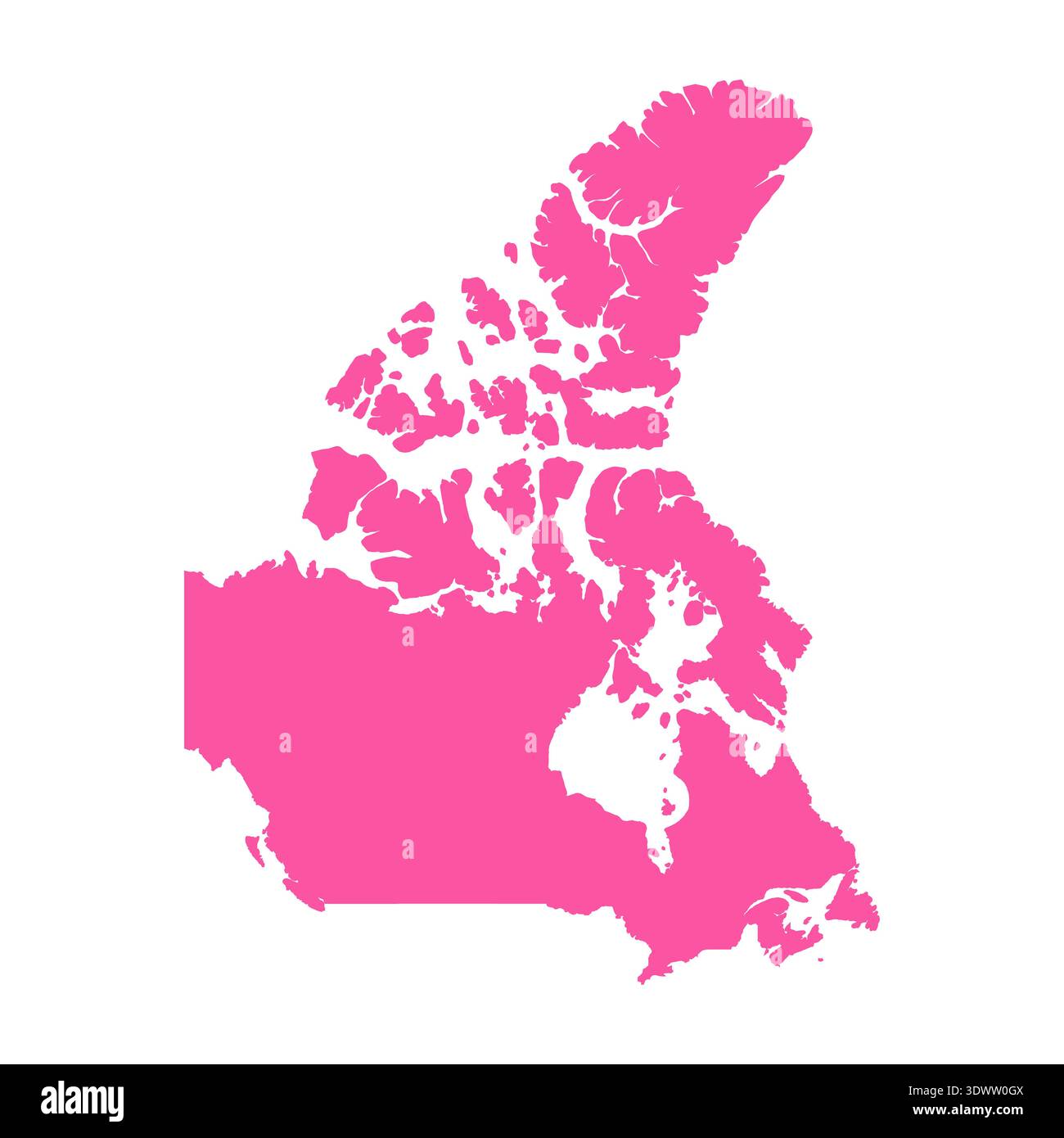 Vector Editable Pink Canada Simple Map, vector editable design, can be used for business or presentation design. Stock Vector