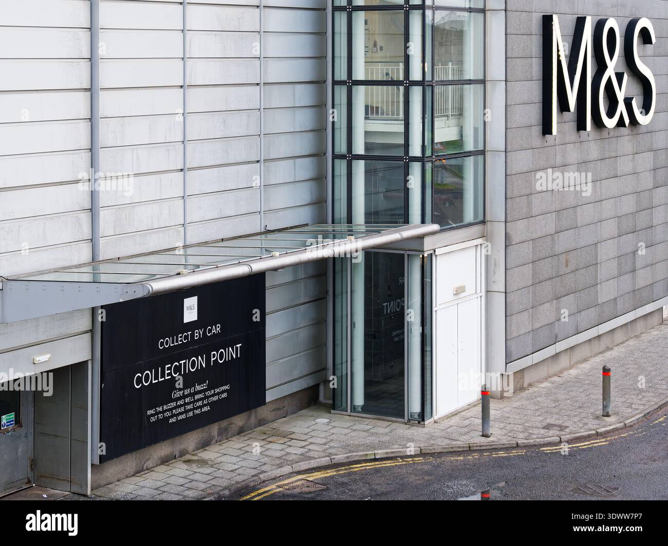 Customer Collection Point Sign Customer collection point sign at Marks & Spencers Stock Photo - Alamy