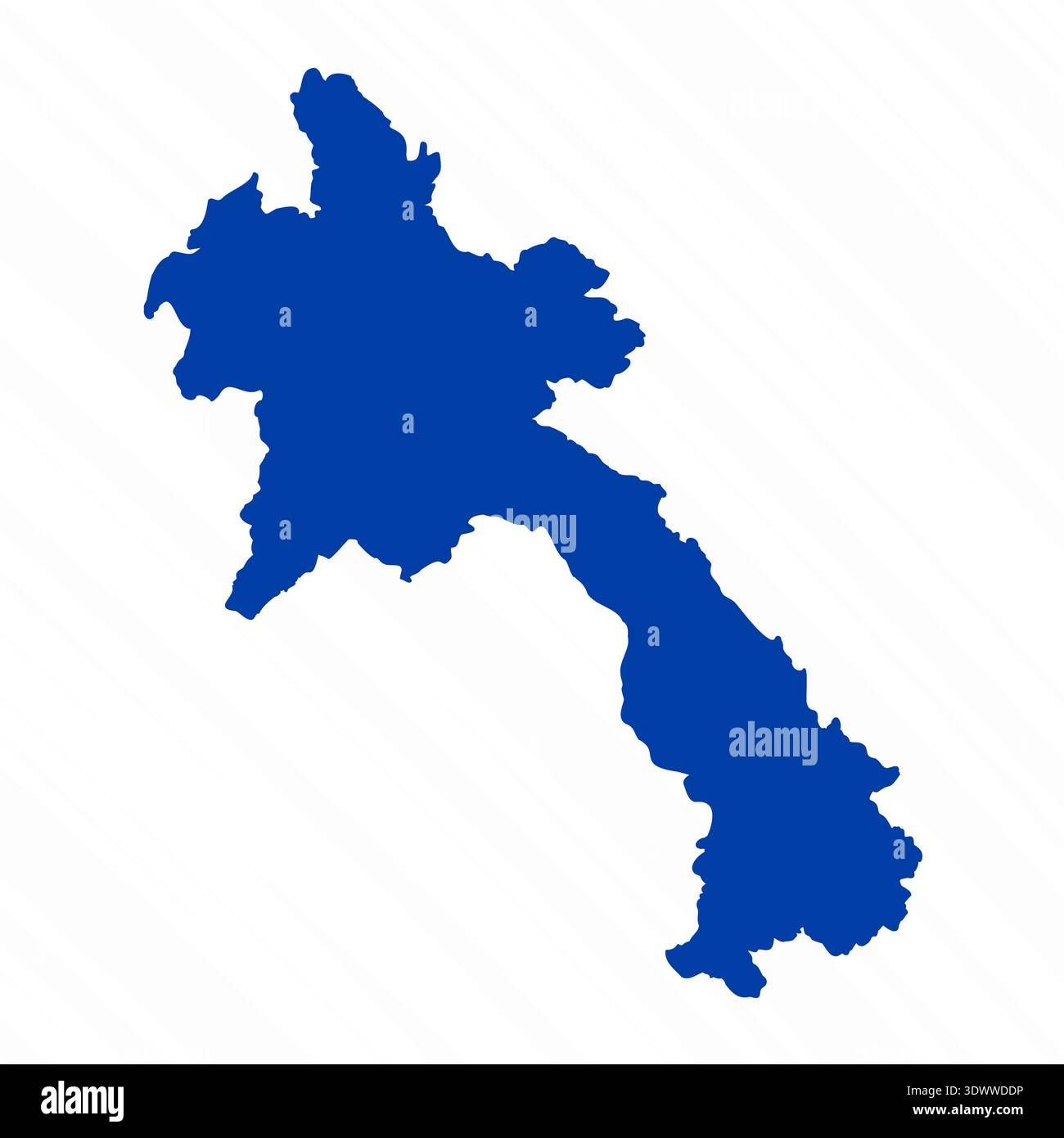 Abstract Blue Laos Simple Map, vector editable design, can be used for business or presentation design. Stock Vector