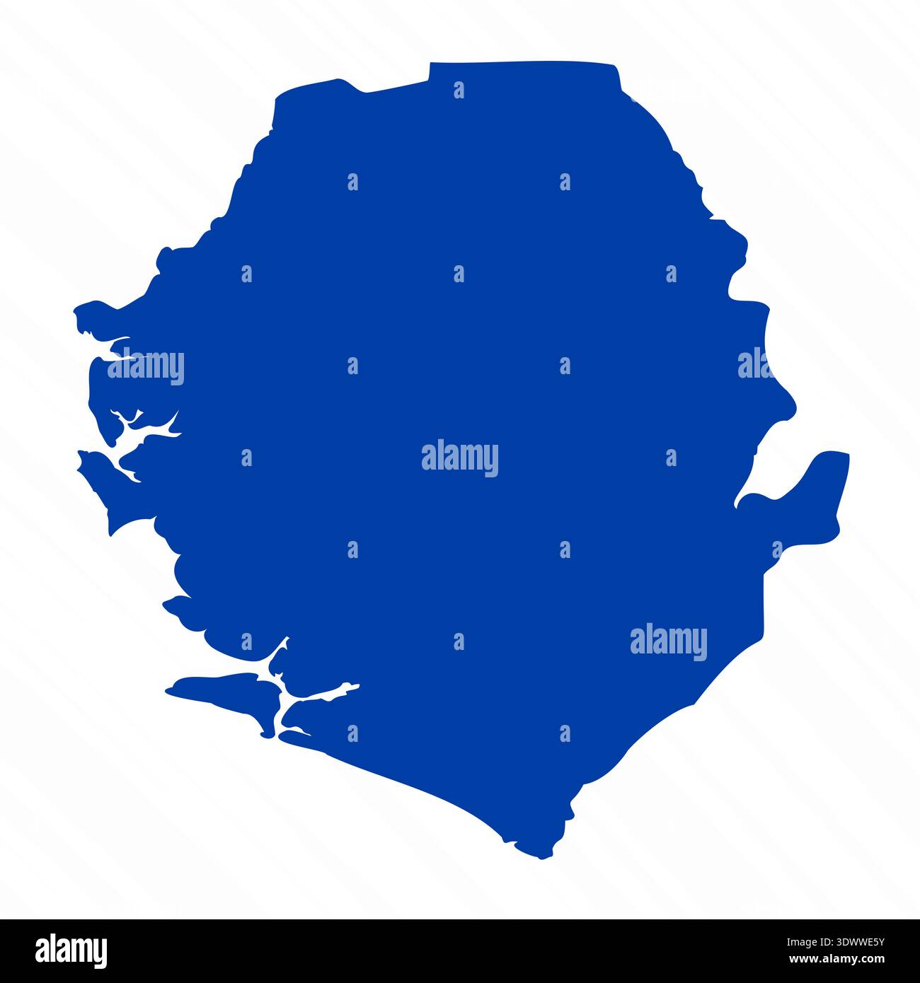 Abstract Blue Sierra Leone Simple Map, vector editable design, can be ...
