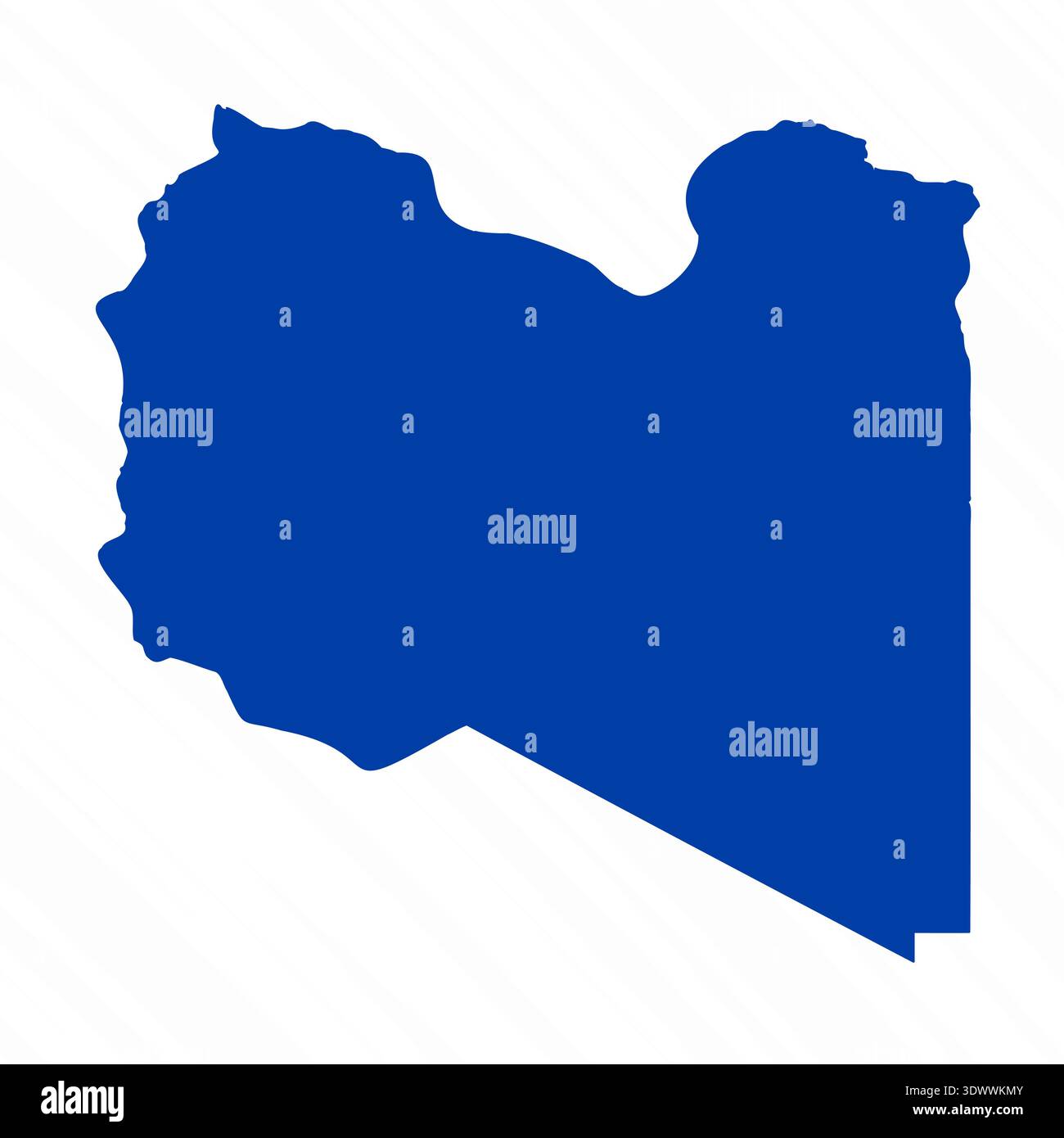 Abstract Blue Libya Simple Map, vector editable design, can be used for business or presentation design. Stock Vector
