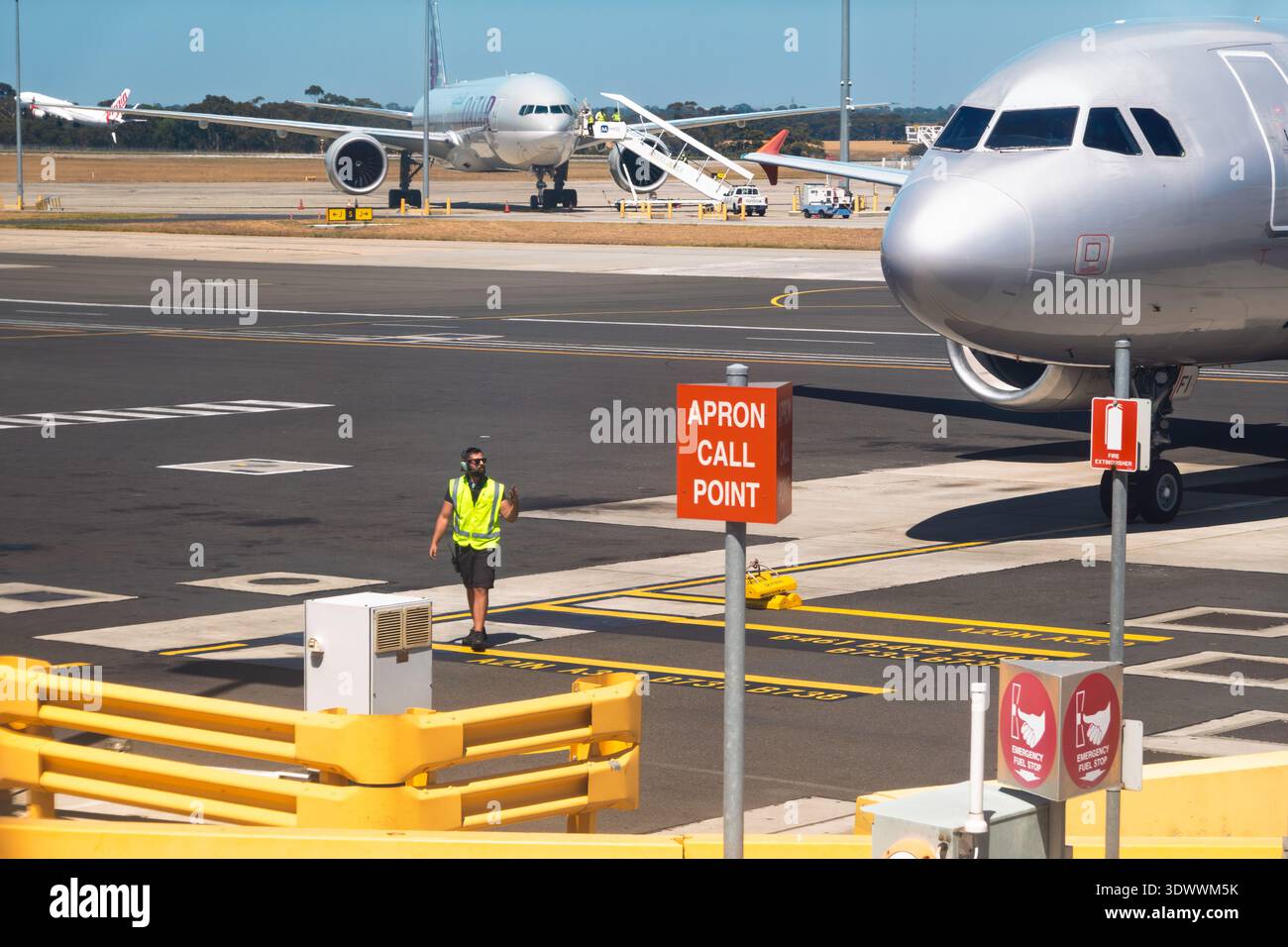 Airport Apron Emergency Call Point outside Melbourne Terminal 4 with ...