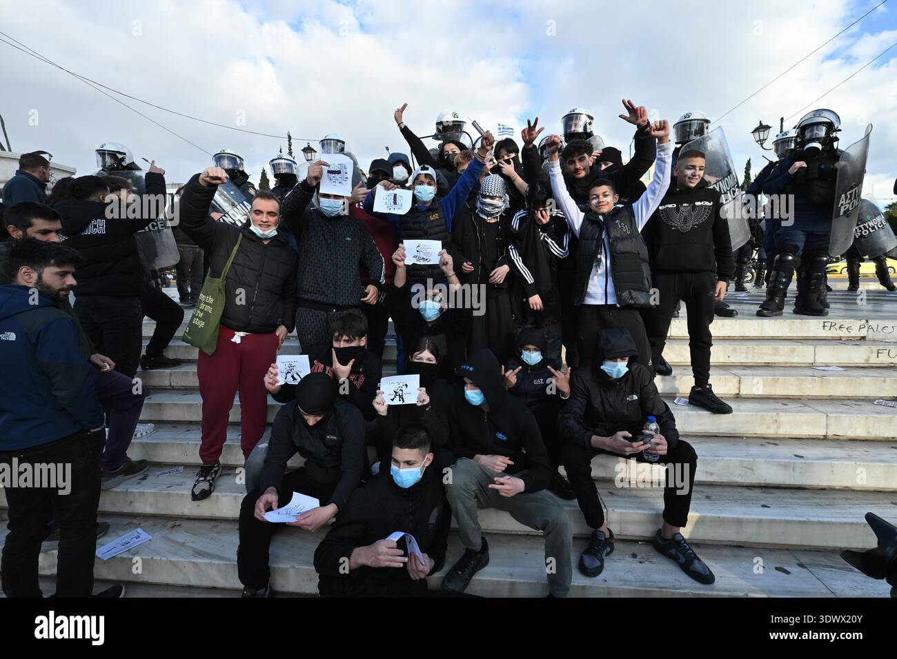 Athens, Greece. 28 February 2026. Police made arrests and used pepper ...