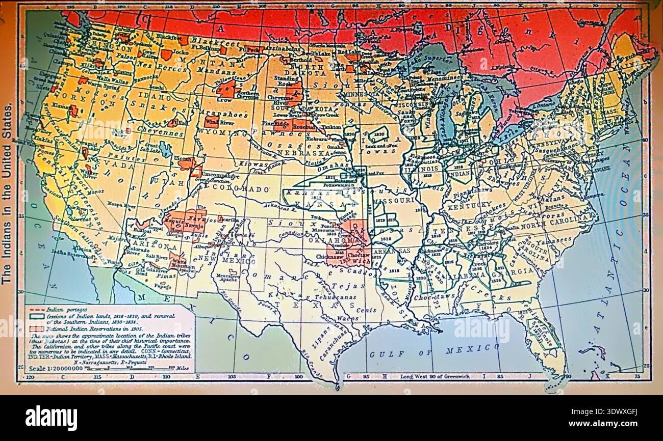 American indian group map hi-res stock photography and images - Alamy