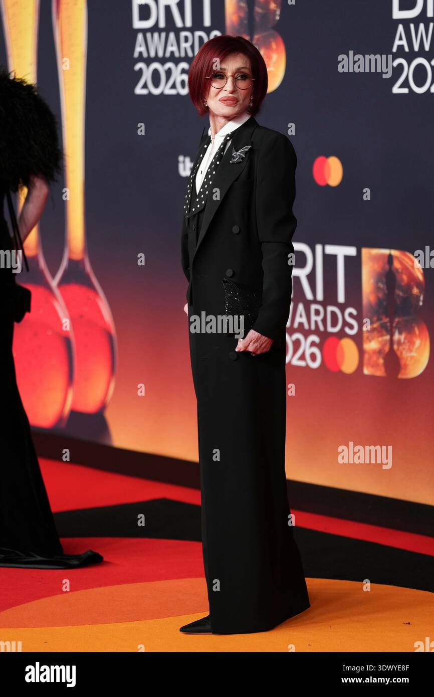 Sharon Osbourne Poses For Photographers Upon Arrival At The Brit Awards sharon-osbourne-poses-for-photographers-upon-arrival-at-the-brit-awards