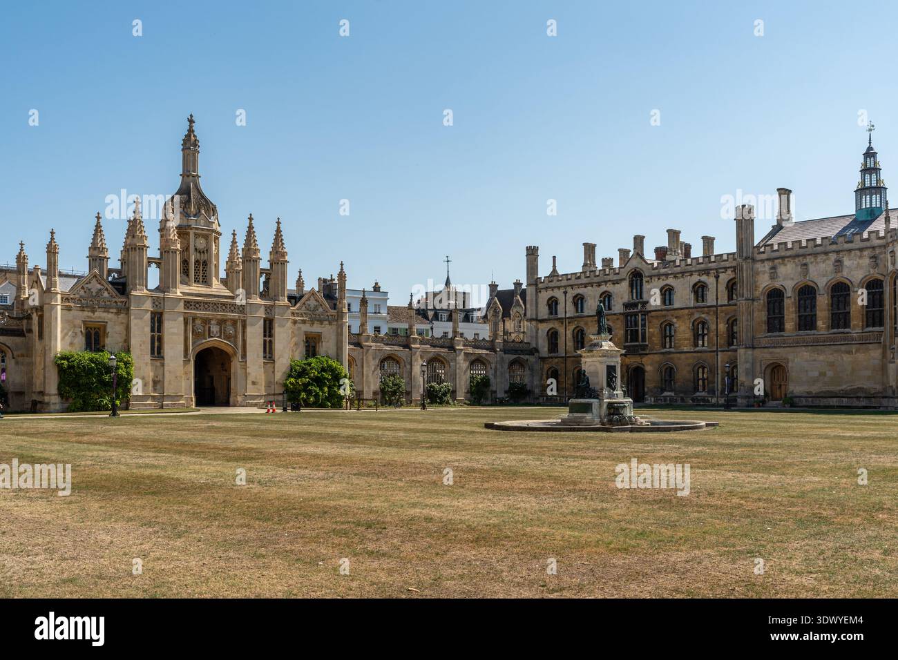 The Front Court of King's College, Cambridge, one of the most prestigious universities in Cambridge Stock Photo