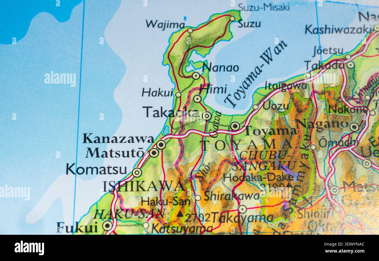 Map of ishikawa hi-res stock photography and images - Alamy