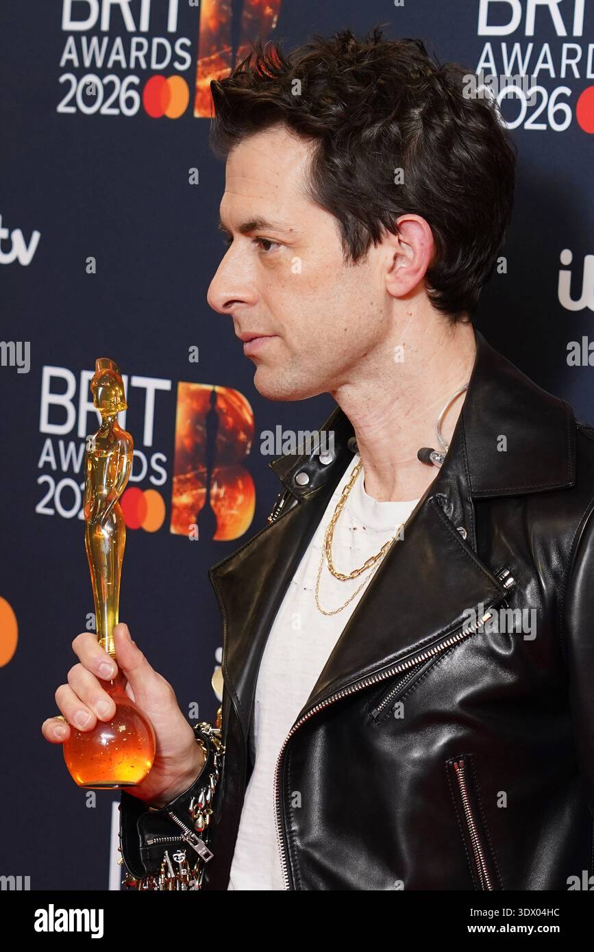 Mark Ronson with the Outstanding Contribution to Music award during the ...