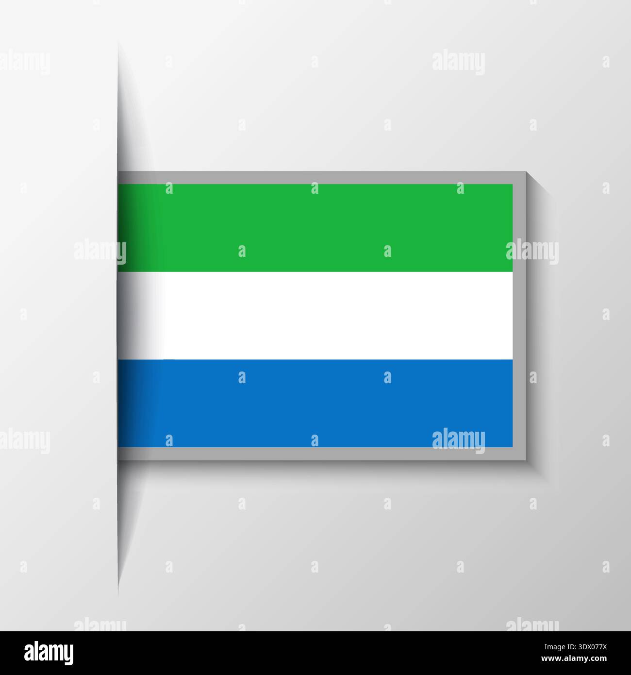 Vector Rectangular Sierra Leone Flag Background, vector editable design, can be used for business or presentation design. Stock Vector