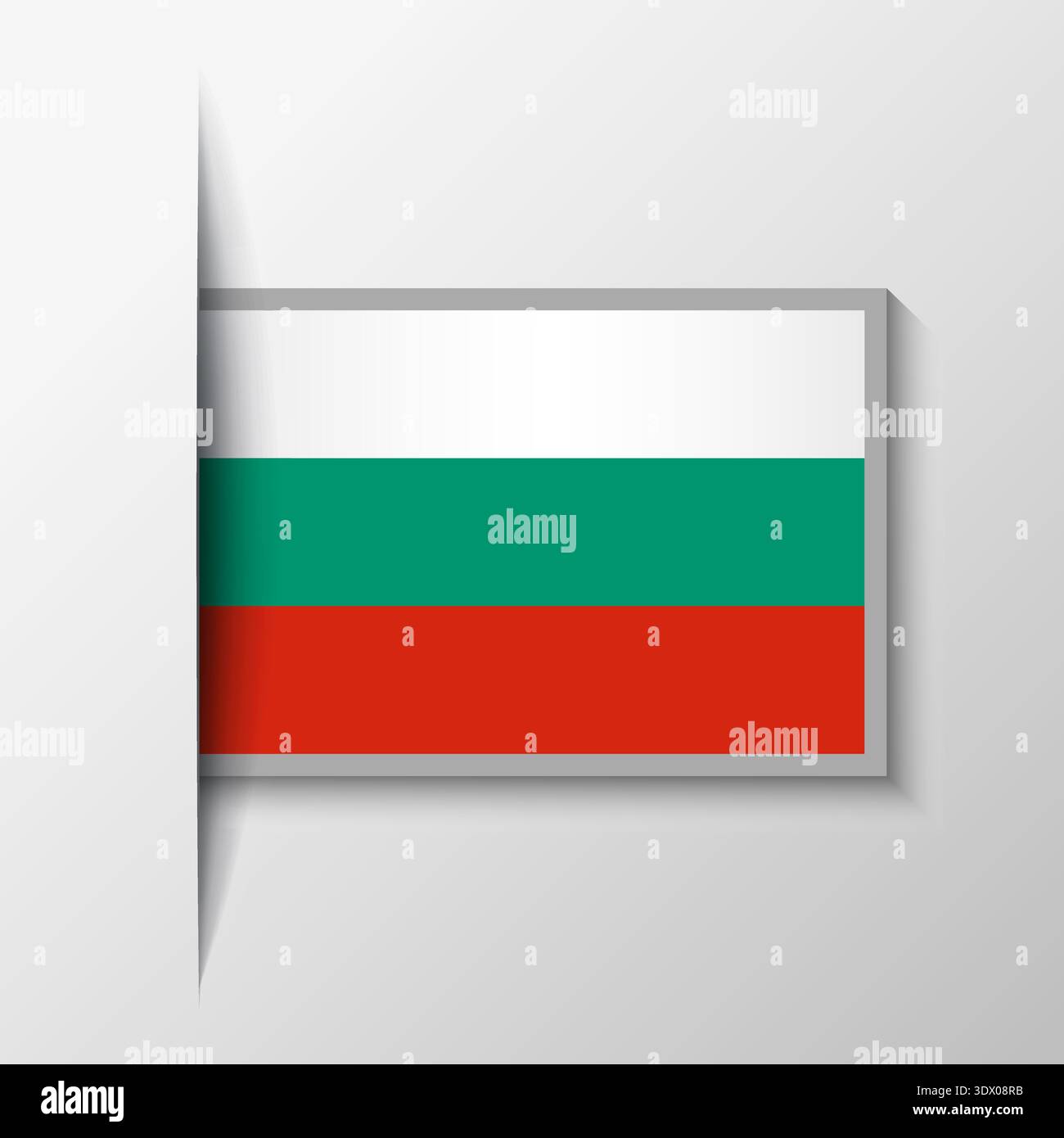 Vector Rectangular Bulgaria Flag Background, vector editable design, can be used for business or presentation design. Stock Vector