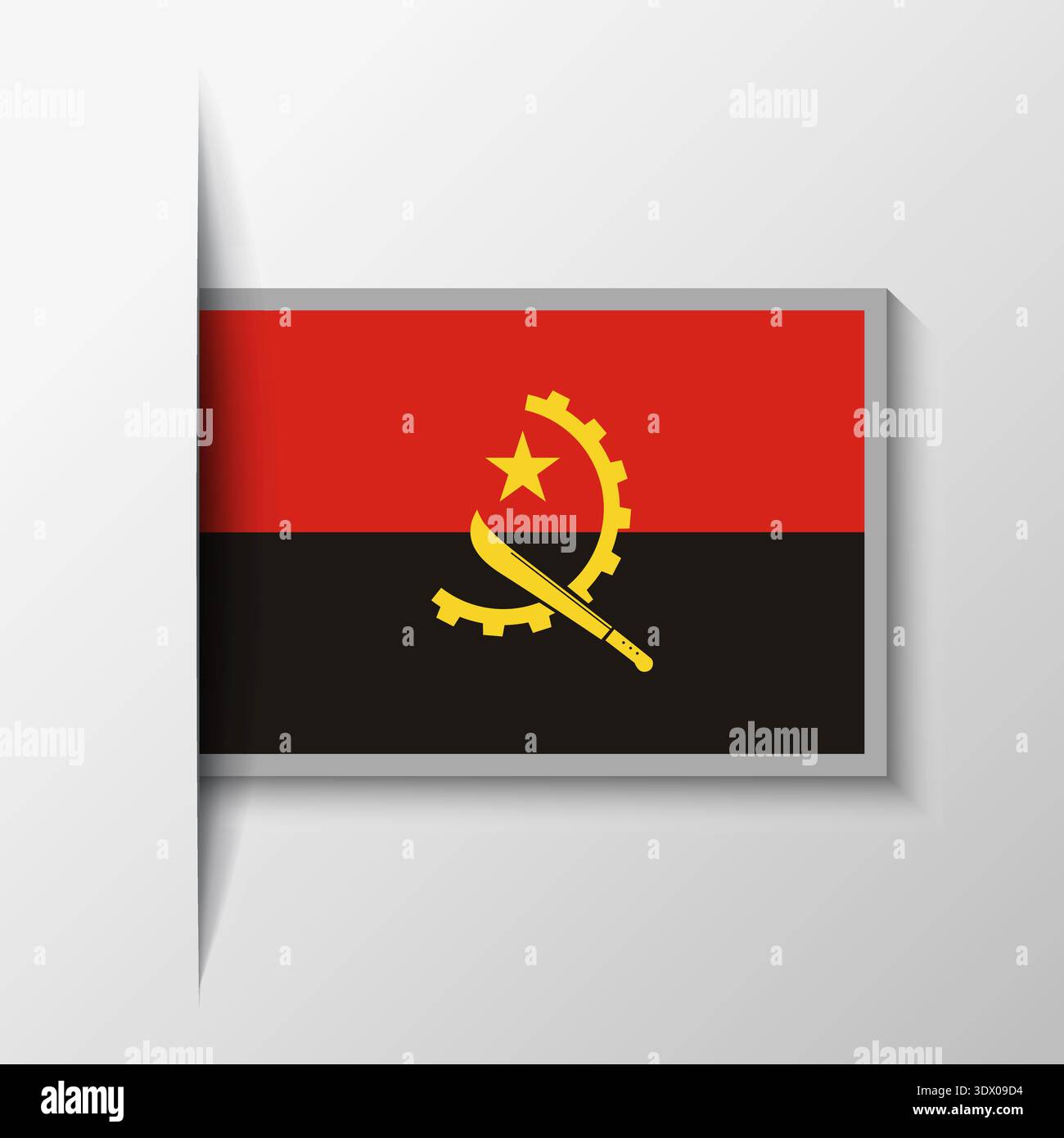 Vector Rectangular Angola Flag Background, vector editable design, can be used for business or presentation design. Stock Vector