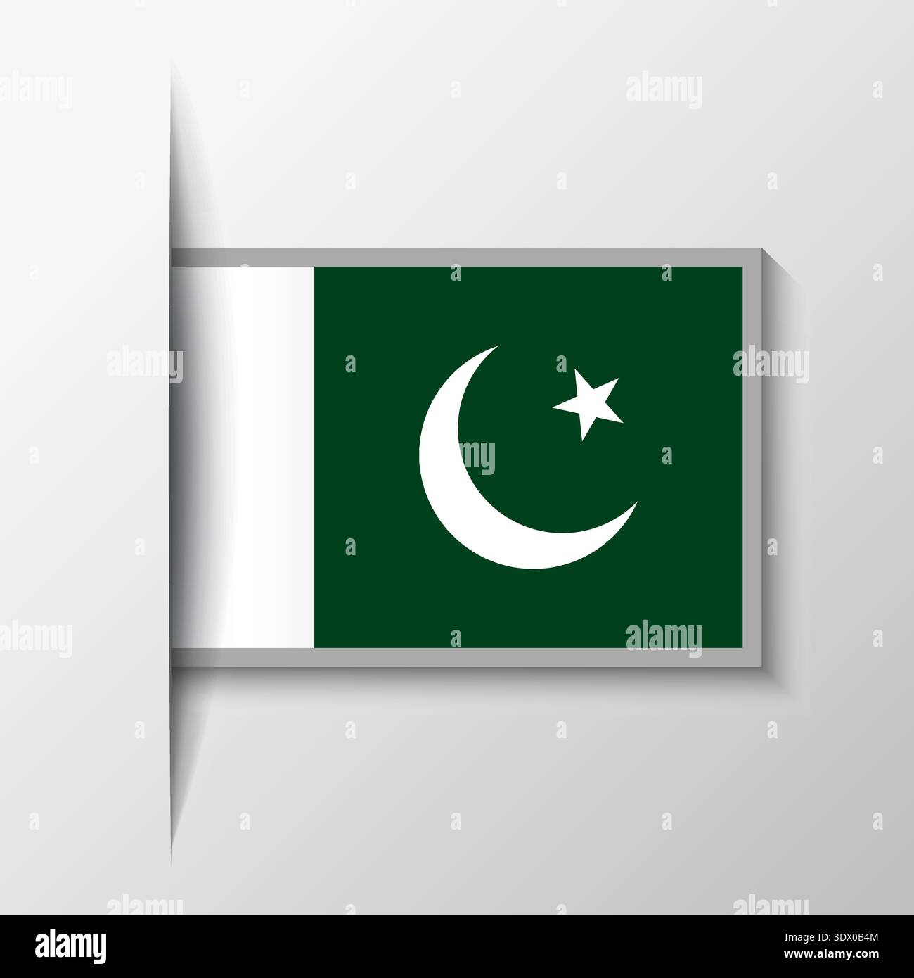 Vector Rectangular Pakistan Flag Background, vector editable design, can be used for business or presentation design. Stock Vector