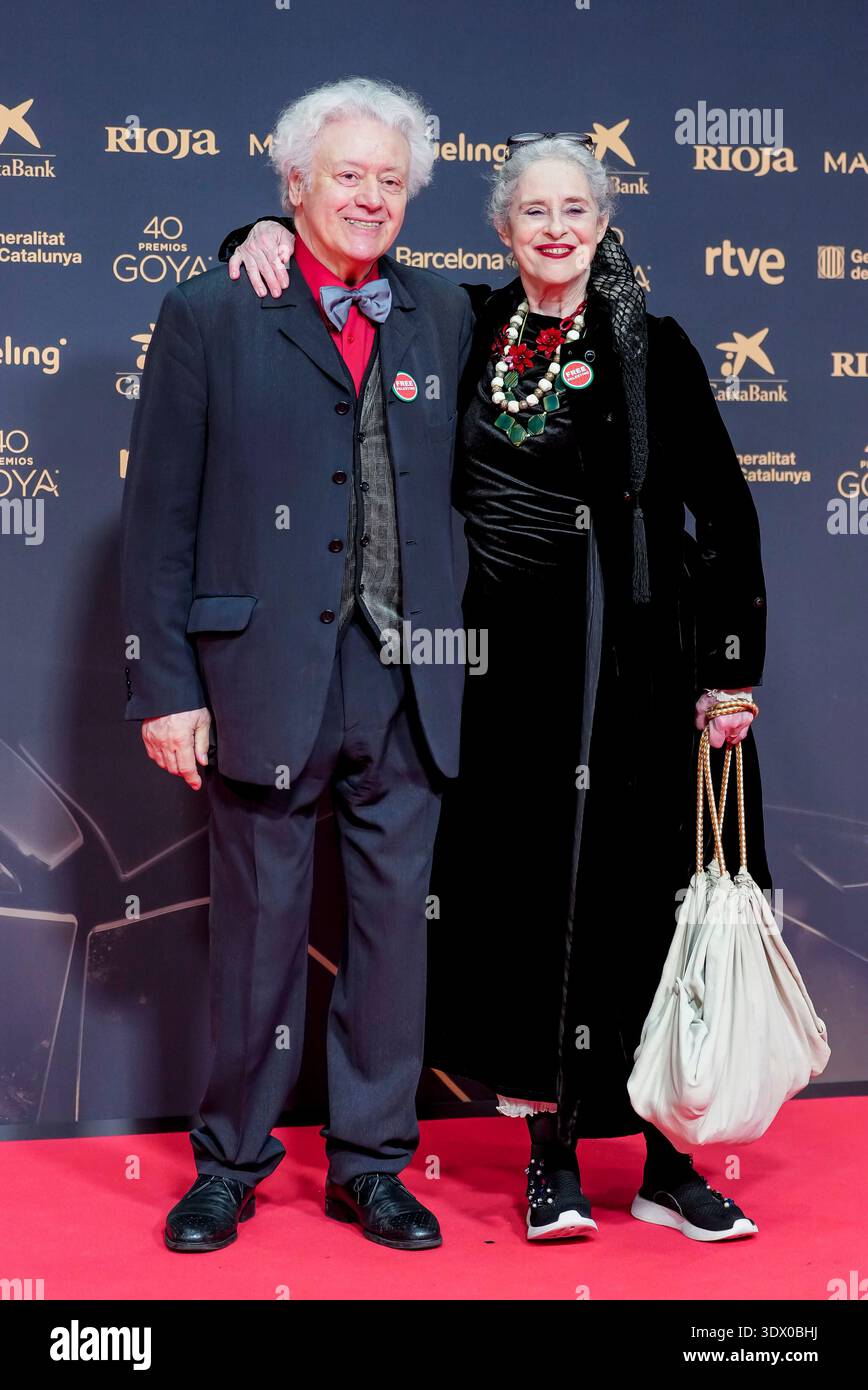 28/02/2026-Barcelona-Spain Mario Gas and Vicky pena attends 40th Goya ...