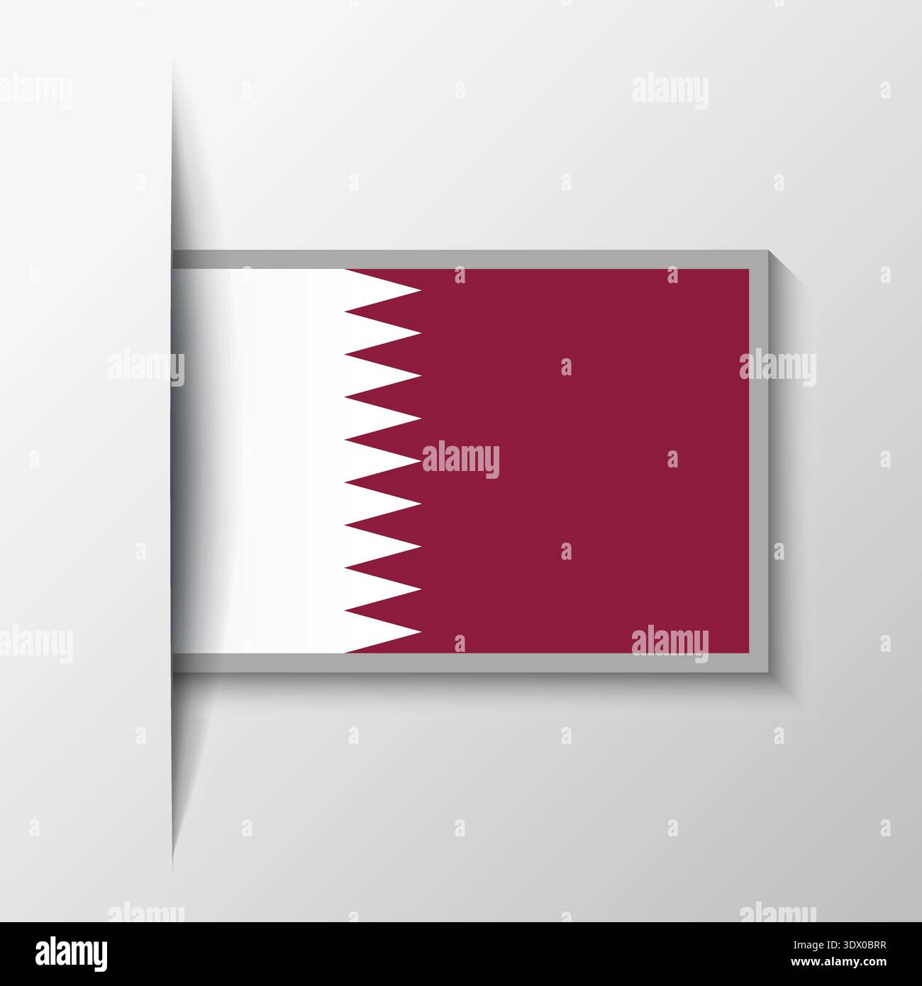 Vector Rectangular Qatar Flag Background, vector editable design, can be used for business or presentation design. Stock Vector