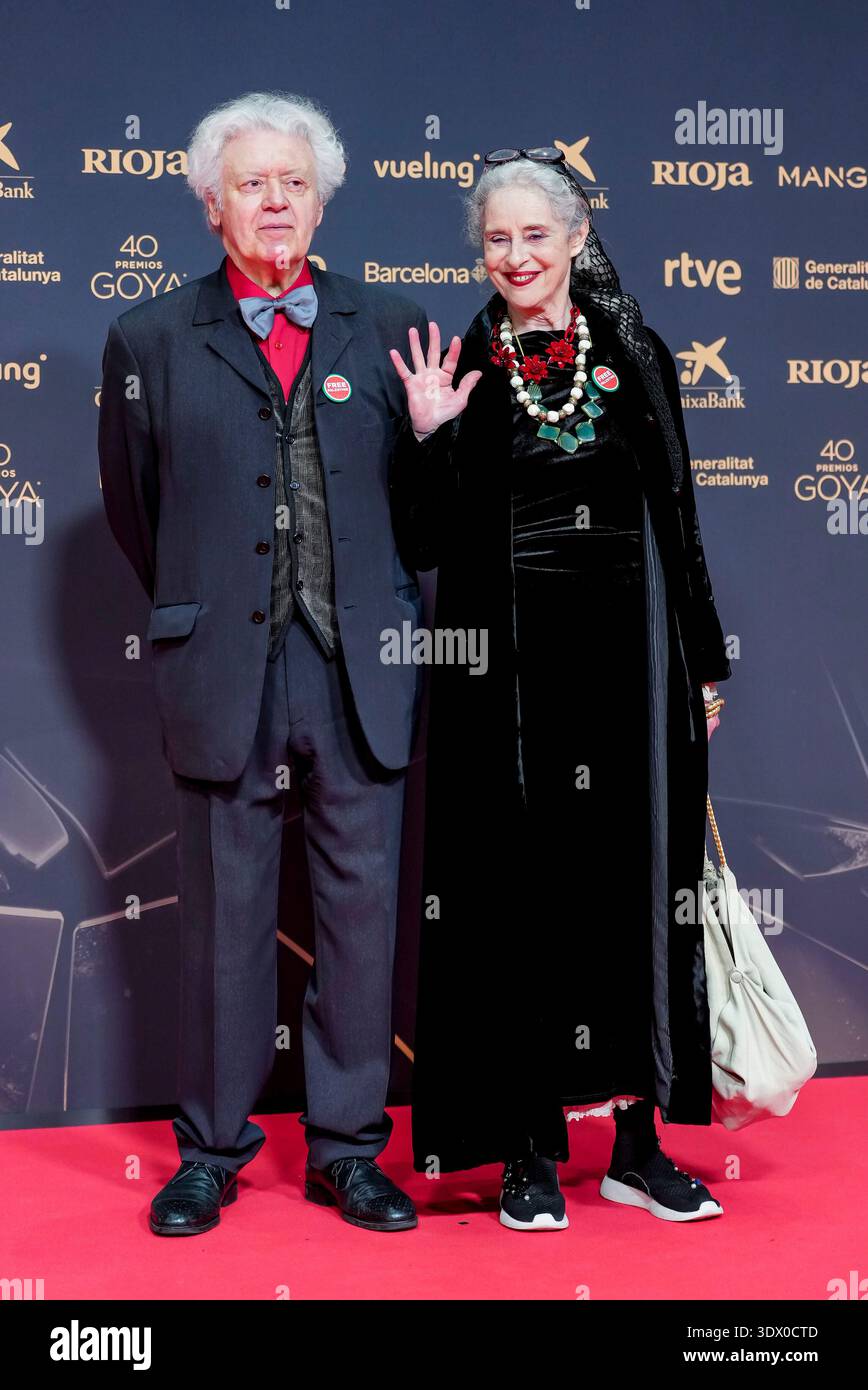28/02/2026-Barcelona-Spain Mario Gas and Vicky pena attends 40th Goya ...