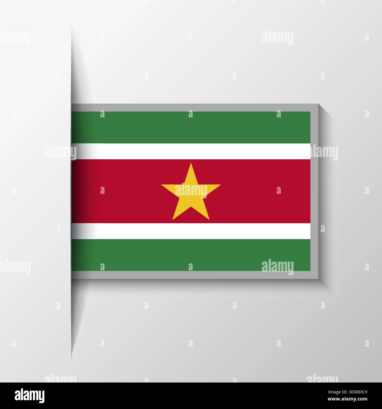 Vector Rectangular Suriname Flag Background, vector editable design, can be used for business or presentation design. Stock Vector