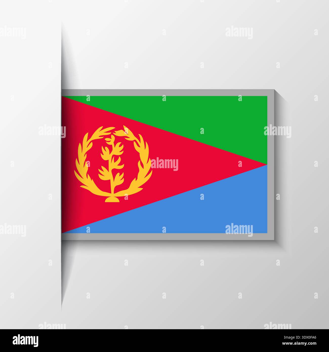 Vector Rectangular Eritrea Flag Background, vector editable design, can be used for business or presentation design. Stock Vector