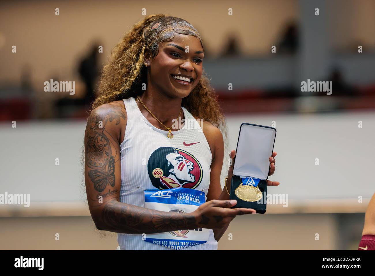 Boston, USA. 28 February, 2026. Florida State University’s Shanese ...