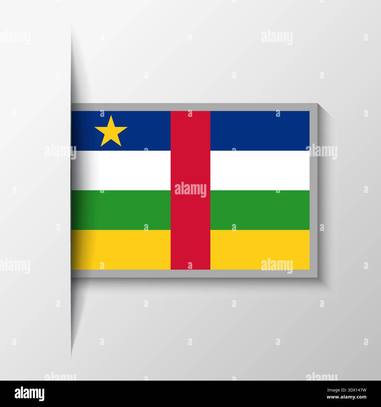 Vector Rectangular Central African Republic Flag Background, vector editable design, can be used for business or presentation design. Stock Vector