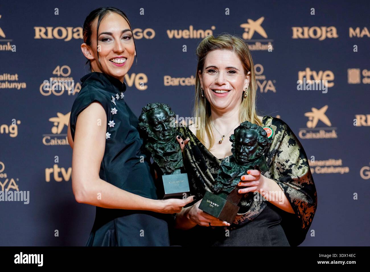 Amanda Villavieja, Laia Casanovas and Yasmina Praderas poses as winner ...