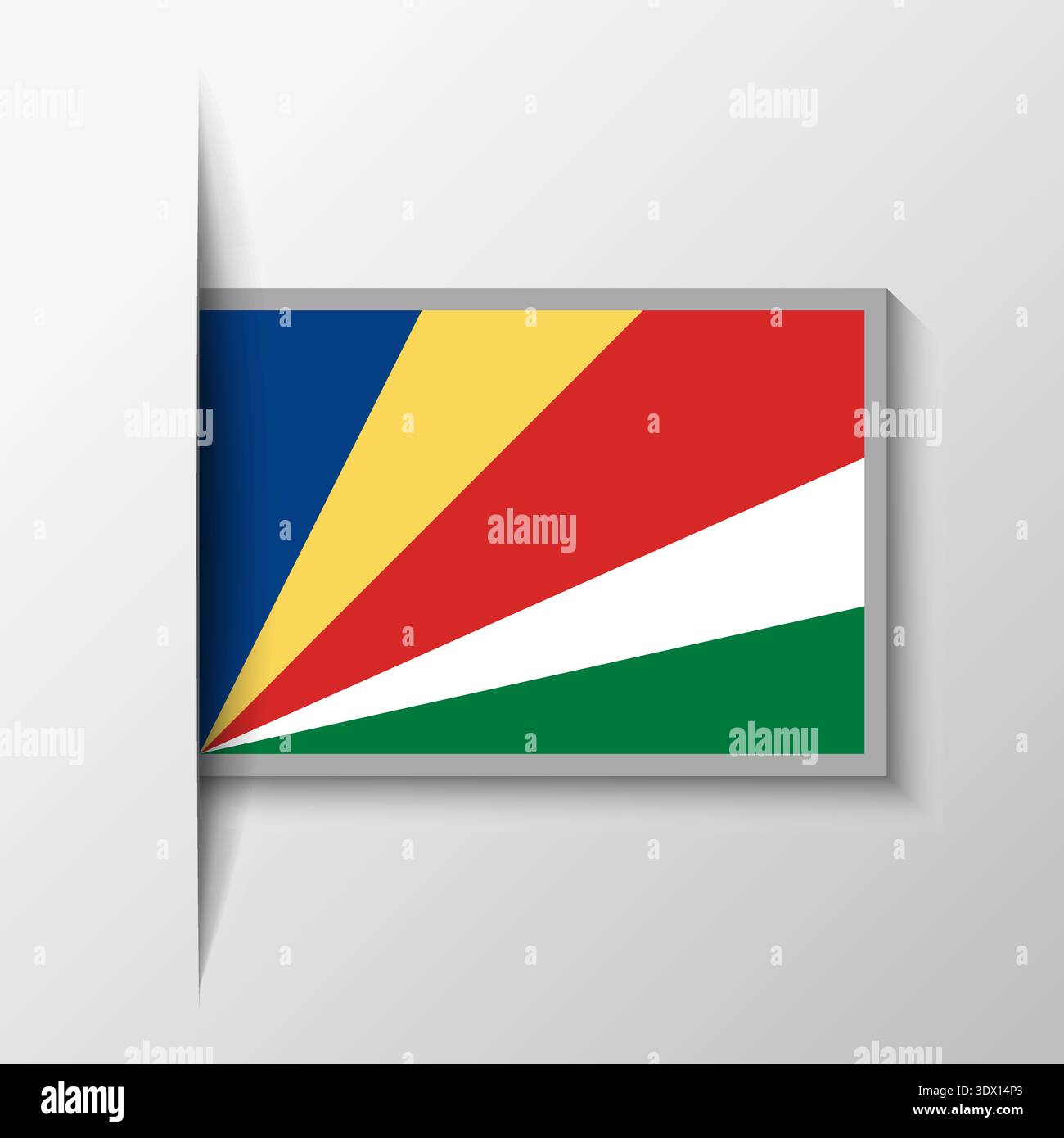 Vector Rectangular Seychelles Flag Background, vector editable design, can be used for business or presentation design. Stock Vector