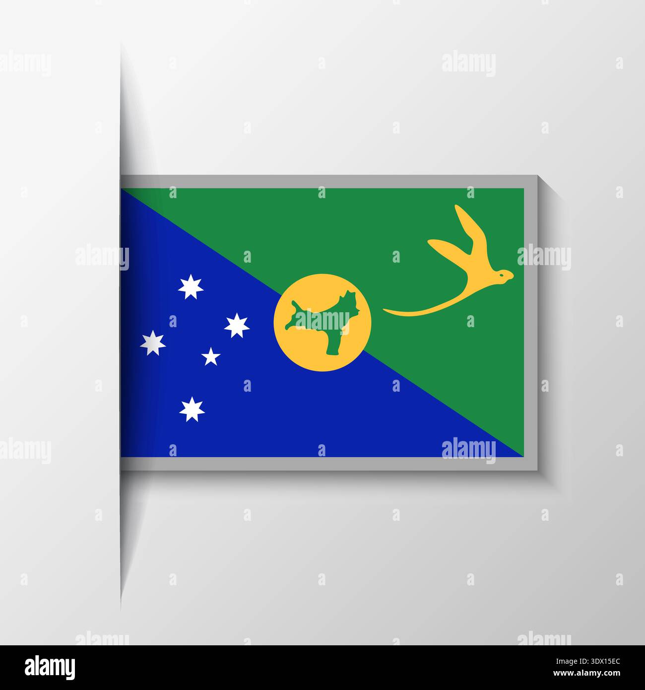 Vector Rectangular Christmas Island Flag Background, vector editable design, can be used for business or presentation design. Stock Vector