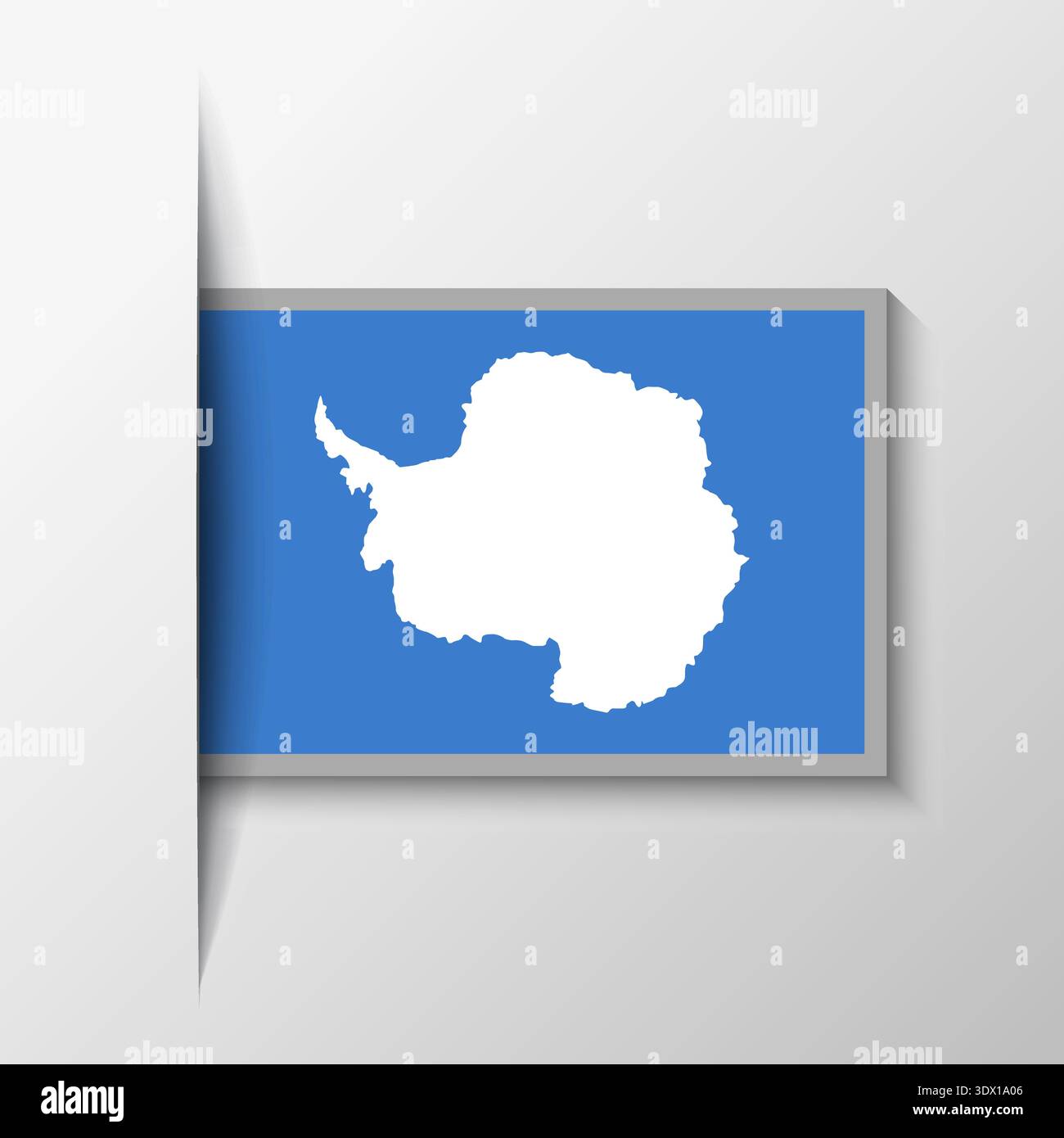 Vector Rectangular Antarctica Flag Background, vector editable design, can be used for business or presentation design. Stock Vector