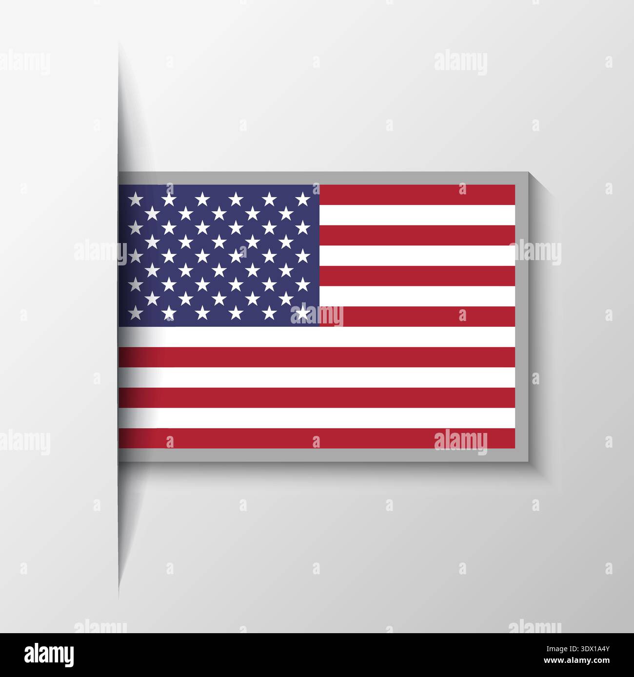 Vector Rectangular Usa Flag Background, vector editable design, can be used for business or presentation design. Stock Vector