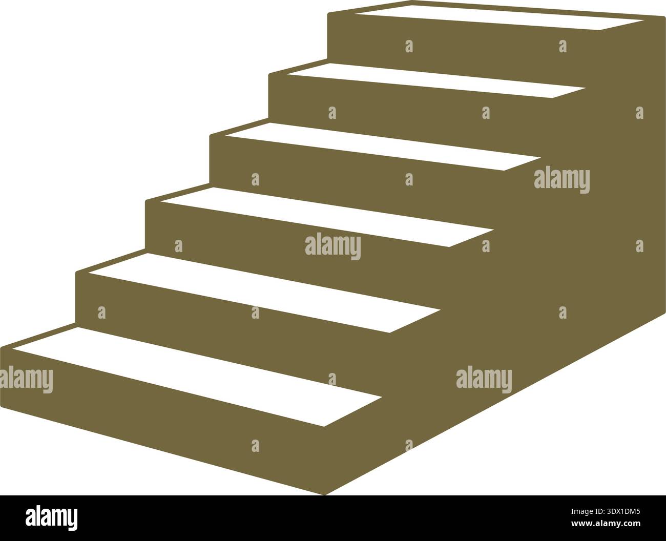 Flat staircase icon. Minimalist vector concept for progress or design use. Stock Vector