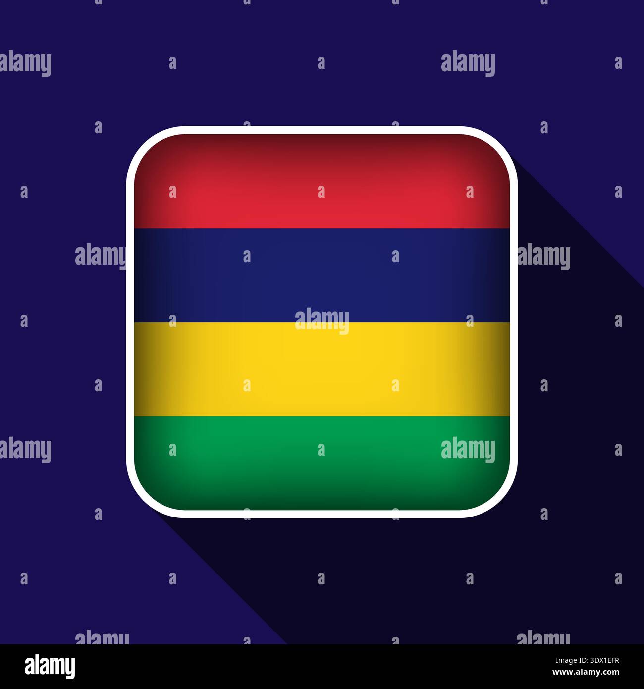 Flat Mauritius Flag Background Vector Illustration, vector editable design, can be used for business or presentation design. Stock Vector