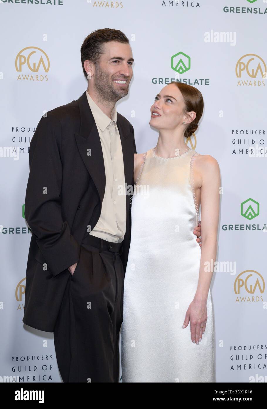 LOS ANGELES, USA. February 28, 2026: Emma Stone & Dave McCary at the ...